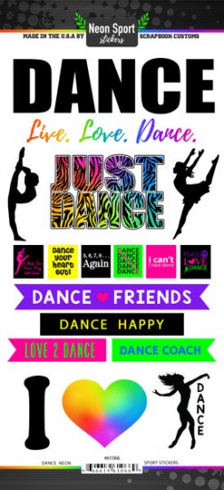 Stamping Station - Dance Neon Sticker