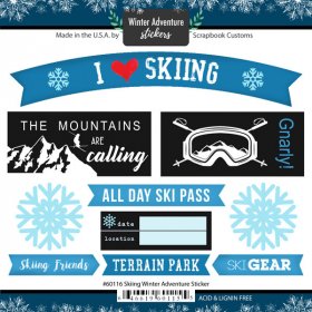 Stamping Station - Skiing Winter Adventure Stickers