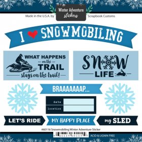 Stamping Station - Snowmobiling Winter Adventure Stickers