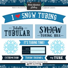 Stamping Station - Snow Tubing Winter Adventure Stickers
