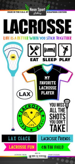 Stamping Station - Lacrosse Neon Sticker