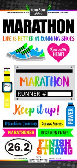 Stamping Station - Marathon Neon Sticker
