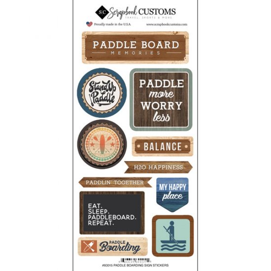 Stamping Station - Life is Better Paddle Boarding Stickers