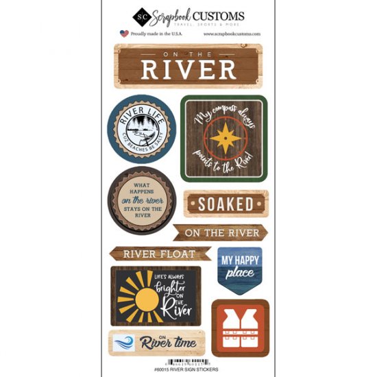 Stamping Station - Life is Better on the River Stickers