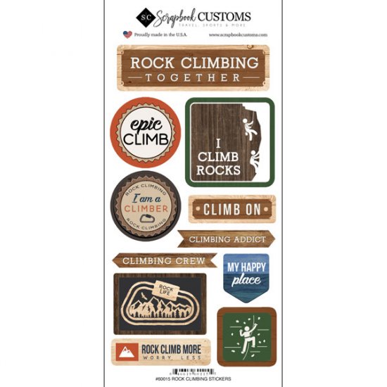 Stamping Station - Life is Better Rock Climbing Stickers
