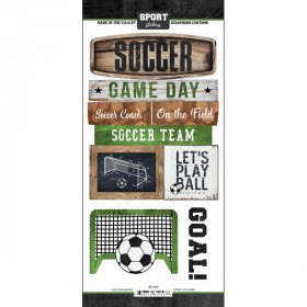 Stamping Station - Soccer Wood Sticker