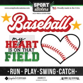 Stamping Station - Baseball Love Stickers