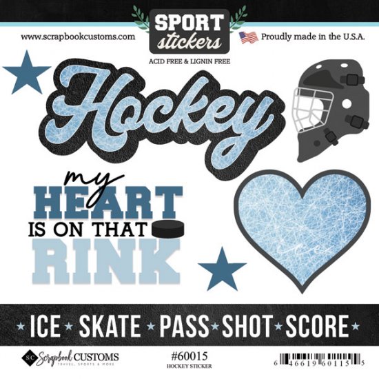 Stamping Station - Hockey Love Stickers