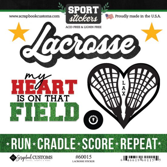 Stamping Station - Lacrosse Love Stickers
