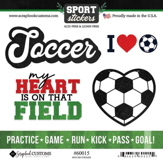 Stamping Station - Soccer Love Stickers