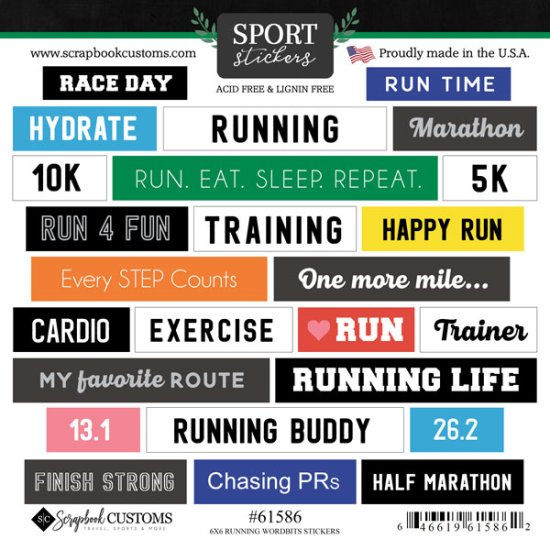 Stamping Station - Running Wordbit Stickers