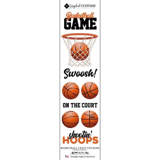 Stamping Station - Basketball Craft Sticker