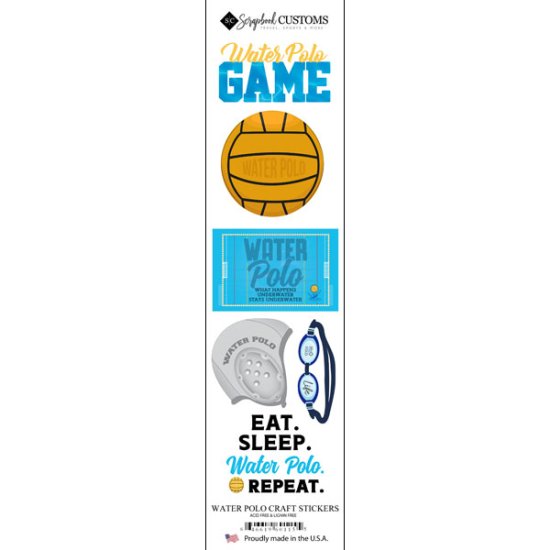 Stamping Station - Water Polo Craft Sticker