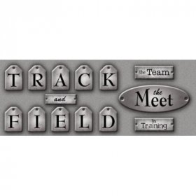 Stamping Station - Track & Field Antique Metallic Tags