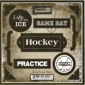 Stamping Station - Hockey Antique Stickers