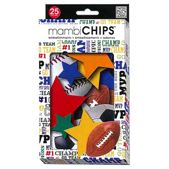 MAMBI - Chipboard Embellishment Banner Sports