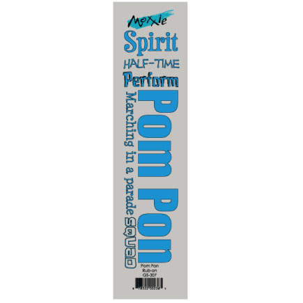 Moxxie - Pom Pon Title Rub-on (Blue)
