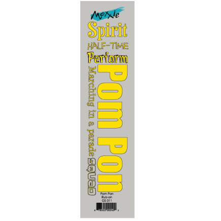 Moxxie - Pom Pon Title Rub-on (Gold)