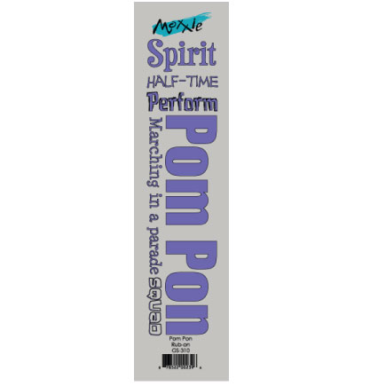 Moxxie - Pom Pon Title Rub-on (Purple)