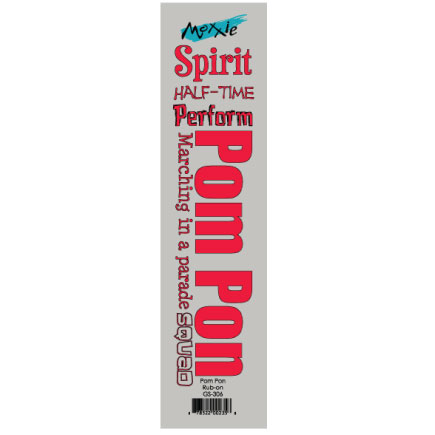 Moxxie - Pom Pon Title Rub-on (Red)