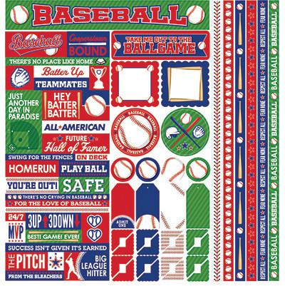 Reminisce - Baseball 12x12 Multi Sticker