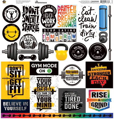 Reminisce - Get Fit 12 x 12 Sticker