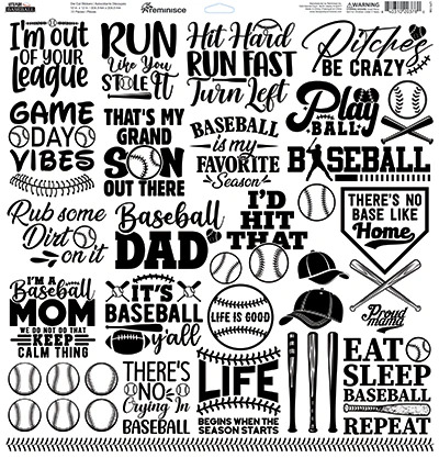 Reminisce - Let\'s Play Baseball 12x12 Sticker