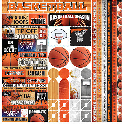 Reminisce - Basketball 12x12 Multi Sticker
