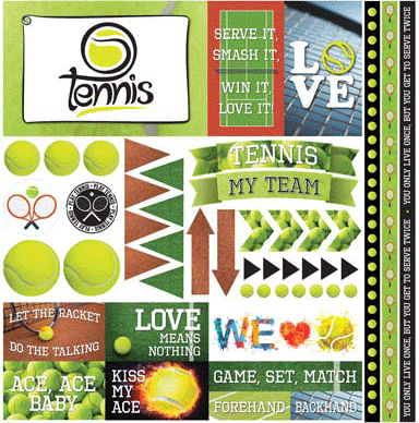 Reminisce - Tennis: 12 x 12 Elements Sticker